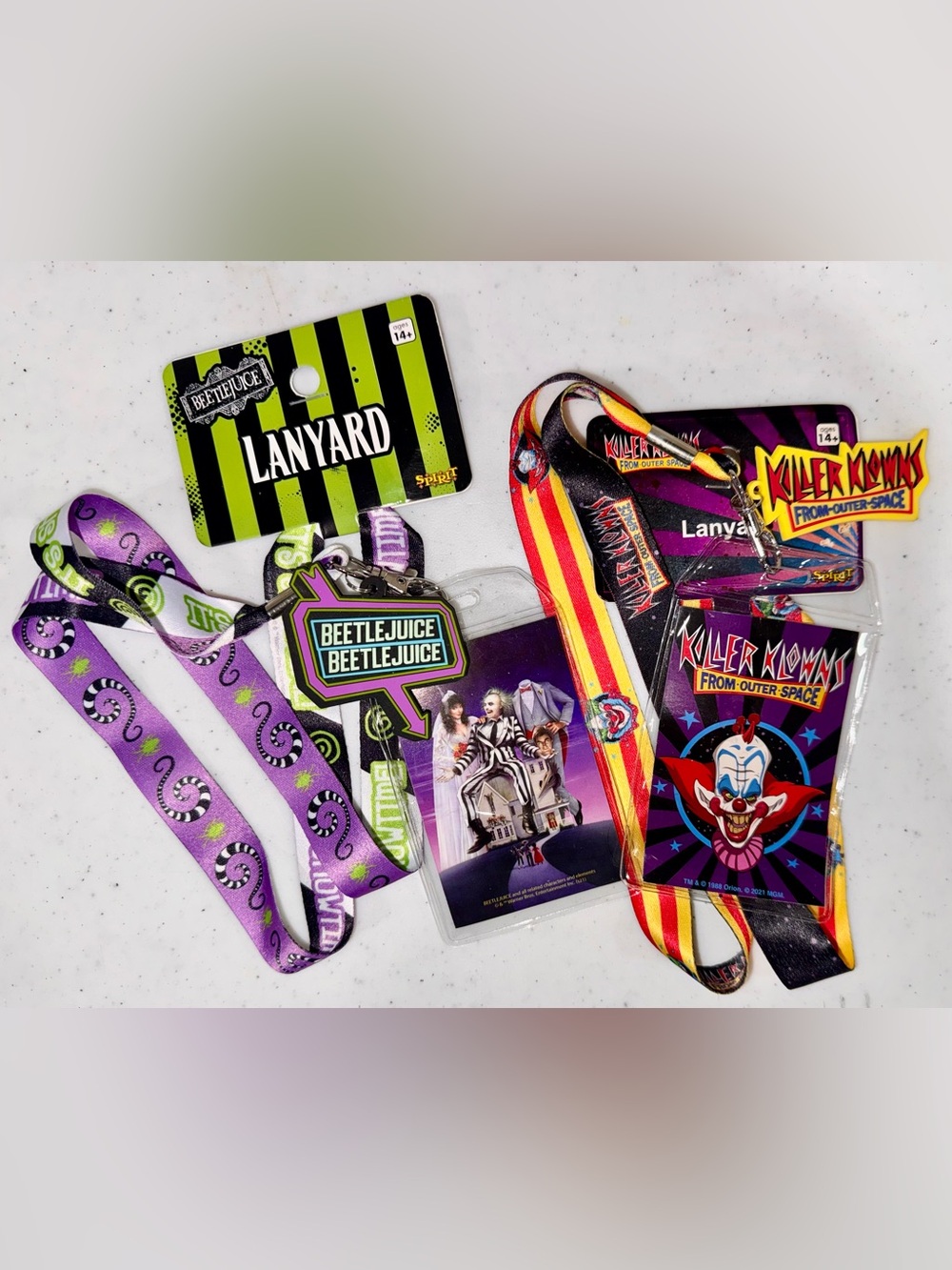 Beetlejuice & Killer Klowns Lanyards Set of 2
